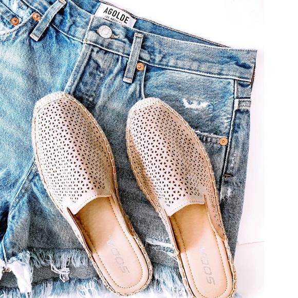 April Reign Shoes - Ellie Espadrille Mules